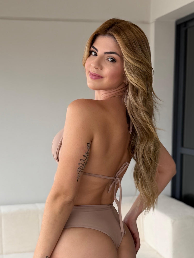 Biquini Hot Pant Bege - Bahia
