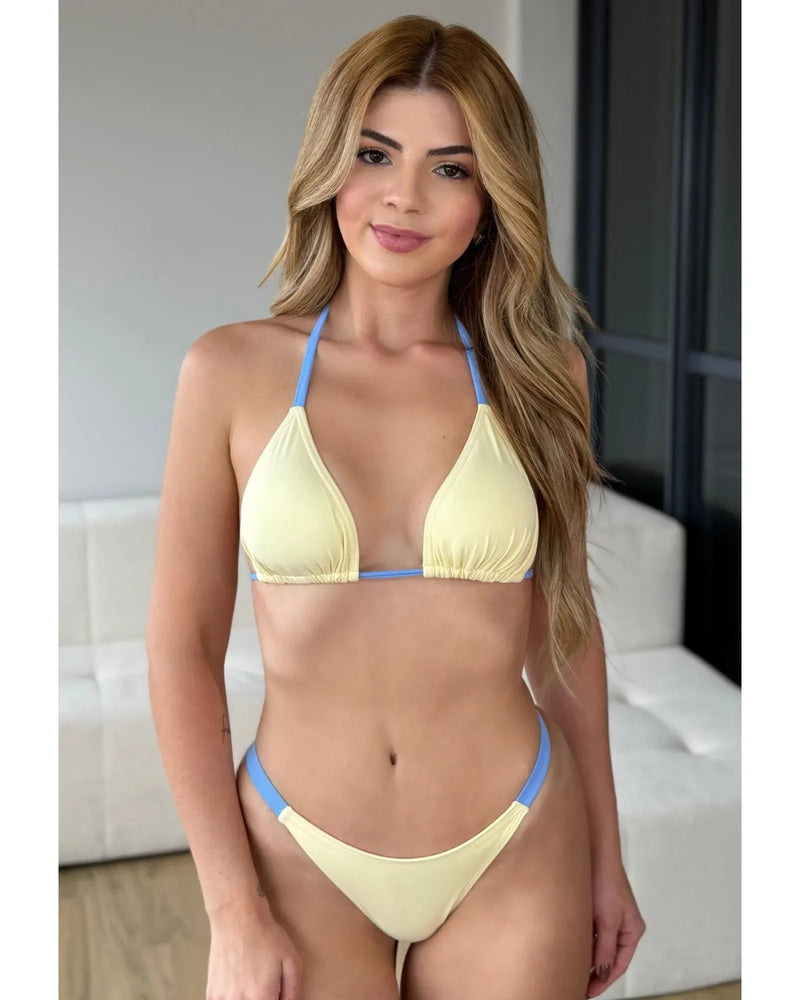 Biquini Verano - Amarelo com Azul
