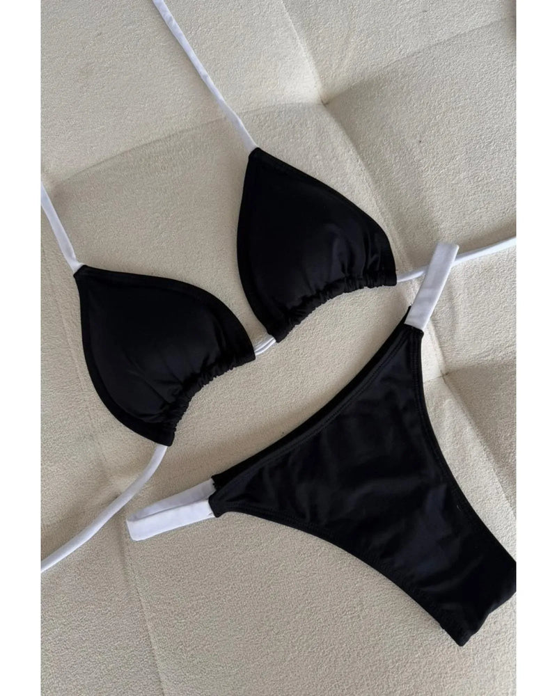 Biquini Verano - Preto com Branco
