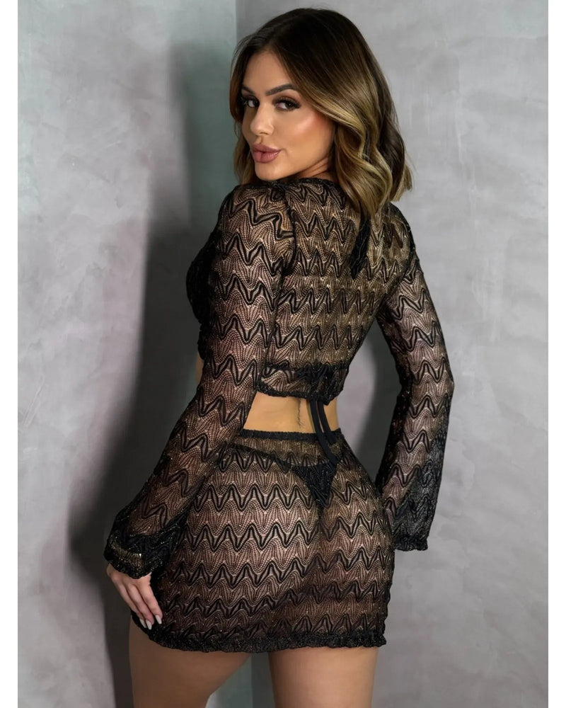 Conjunto Saida De Praia Top + Saia - Lux